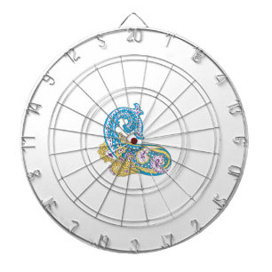 Dot, Sherpa Blue, Golden Sand Design Dartscheibe