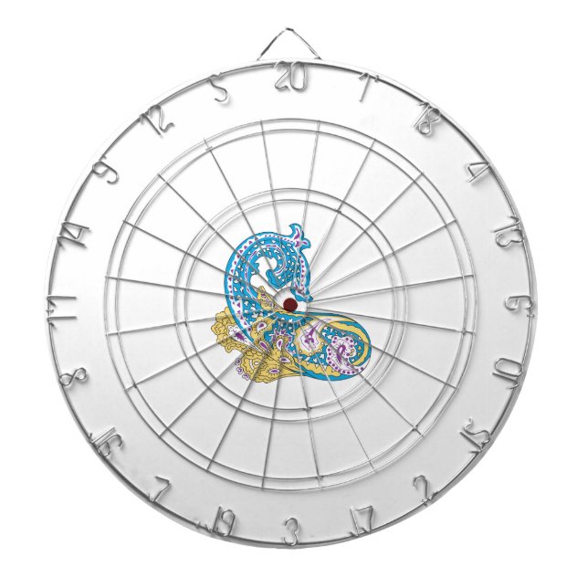 Dot, Sherpa Blue, Golden Sand Design Dartscheibe (vorne)