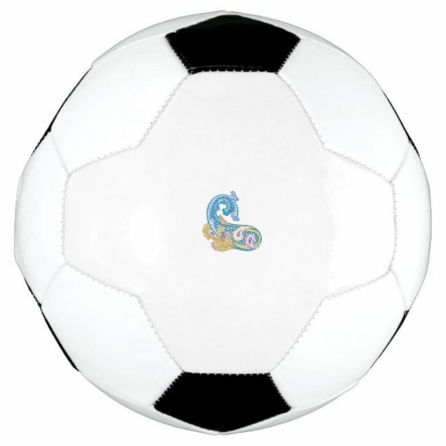 Dot, Sherpa Blue, Golden Sand Design Fußball (Vorderseite)