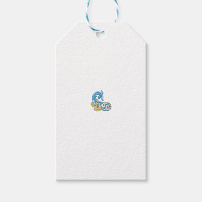 Dot, Sherpa Blue, Golden Sand Design Geschenkanhänger (Vorderseite)