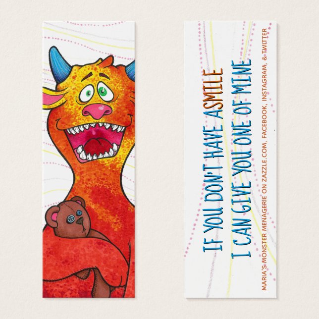 Dot the Monster, w/quote, glückliche Karten (Vorne & Hinten)