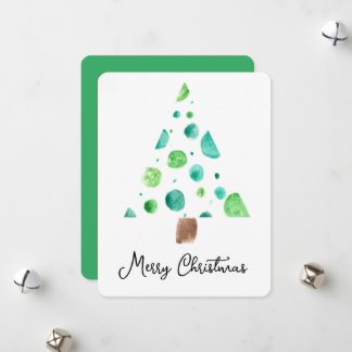 Dot Tree Christmas Flat Card Feiertagskarte