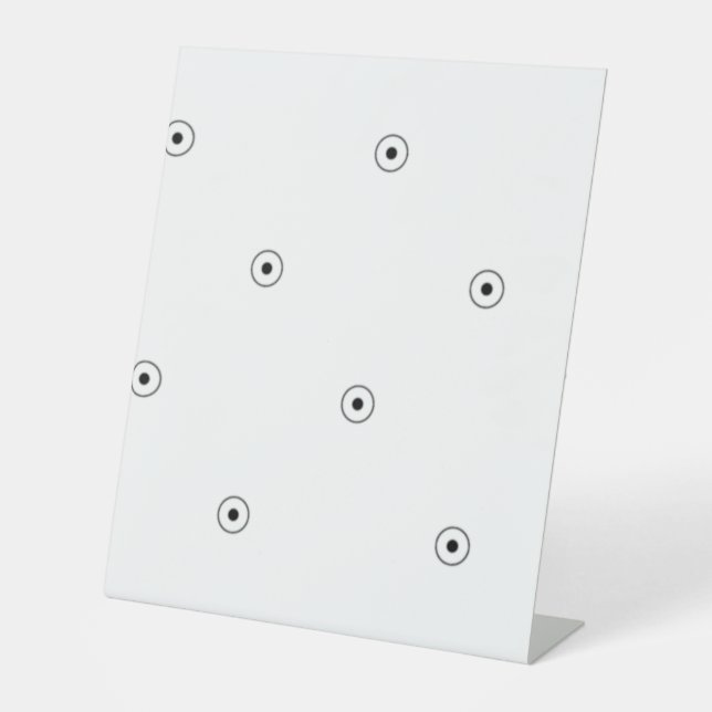 Dot, weißes Rauch-Fußbodenschild Sockelschild (Vorderseite)