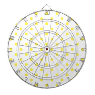 DOT Yellow Polka Dot Dart Board Dartscheibe