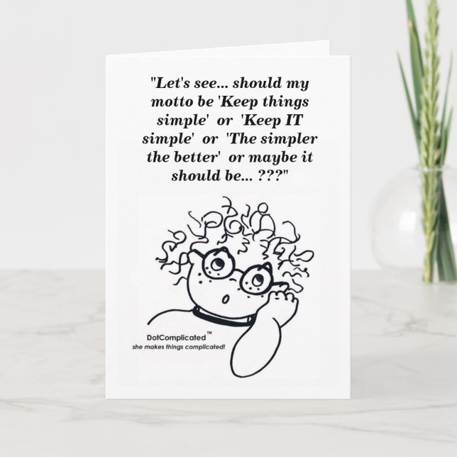 DotComplizierte(TM)-Grußkarte Karte (Vorderseite)