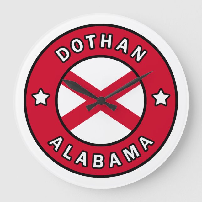 Dothan Alabama Große Wanduhr (Vorderseite)