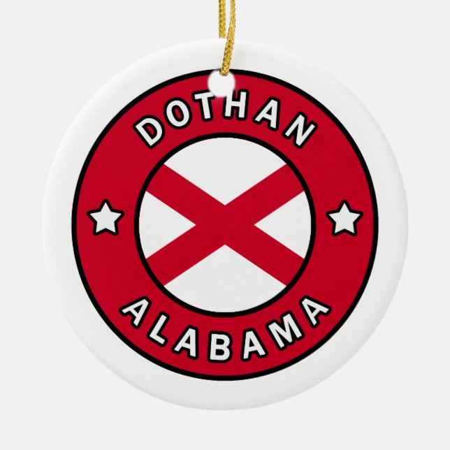 Dothan Alabama Keramik Ornament (Vorne)