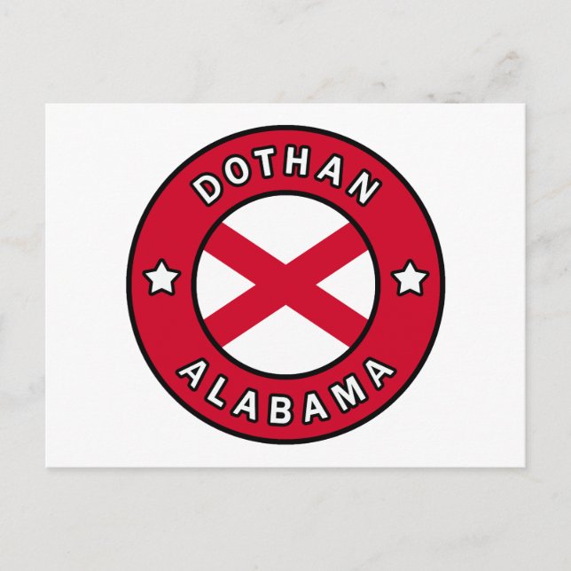 Dothan Alabama Postkarte (Vorderseite)