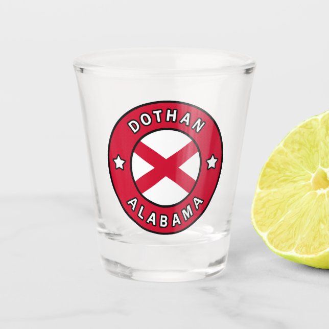 Dothan Alabama Schnapsglas (Vorderseite)