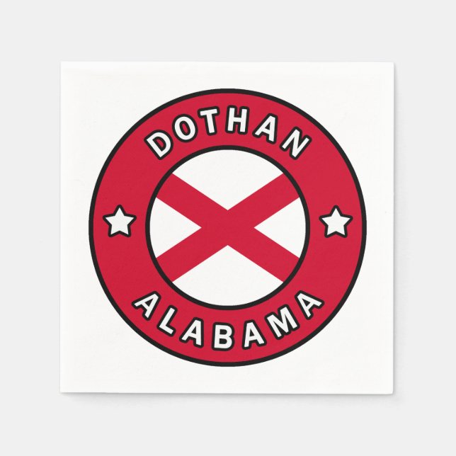 Dothan Alabama Serviette (Vorderseite)