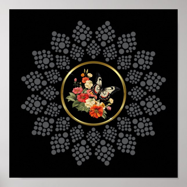 Dotieren Sie Ihr eigenes Mandala mit der Vorlage f Poster (Vorne)