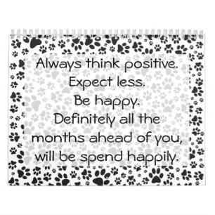 Dotkalender für Hunde schwarz und weiß Polka Kalender