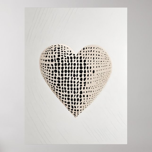 Dots and Polka Herzdesign Artprint Poster (Vorne)