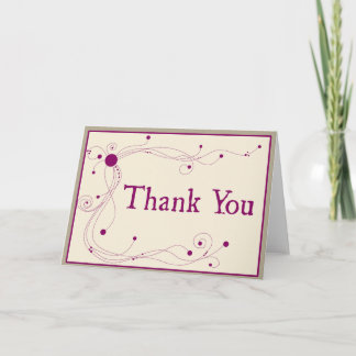 Dots and Swirls - Thank You card Karte