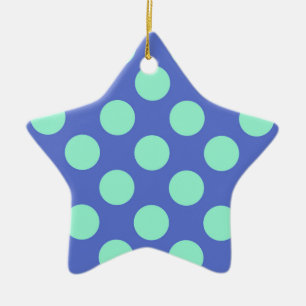 Dots aus dem Mittelalter - Aqua und Perwinkle Keramikornament
