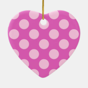 Dots aus der Mitte des Jahrhunderts - Fuchsienrosa Keramikornament