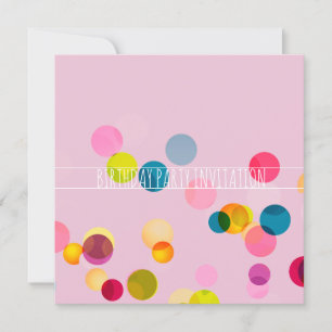 DOTS BIRTHDAY PARTY INVITATION FLAT CARD EINLADUNG