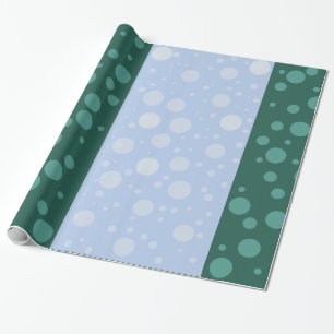 Dots Blue Green Glossy Wrapping Paper Geschenkpapier