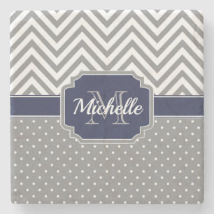 Dots & Chevrons Muster Steinuntersetzer