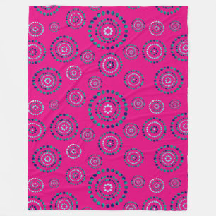 Dots Circle Power Blume + Ihr Backgr. Fleecedecke