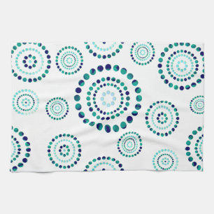 Dots Circle Power Blume + Ihr Backgr. Geschirrtuch