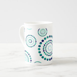 Dots Circle Power Blume + Ihr Backgr. Prozellantasse