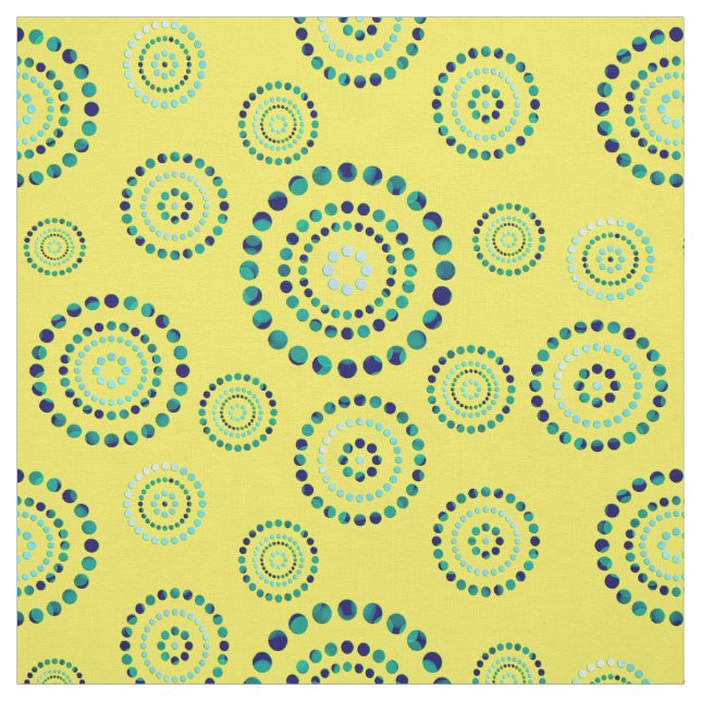 Dots Circle Power Blume + Ihr Backgr. Stoff (Muster)