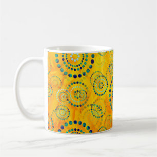 Dots Circle Power Blume II + Ihr Backgr. Idee Tasse