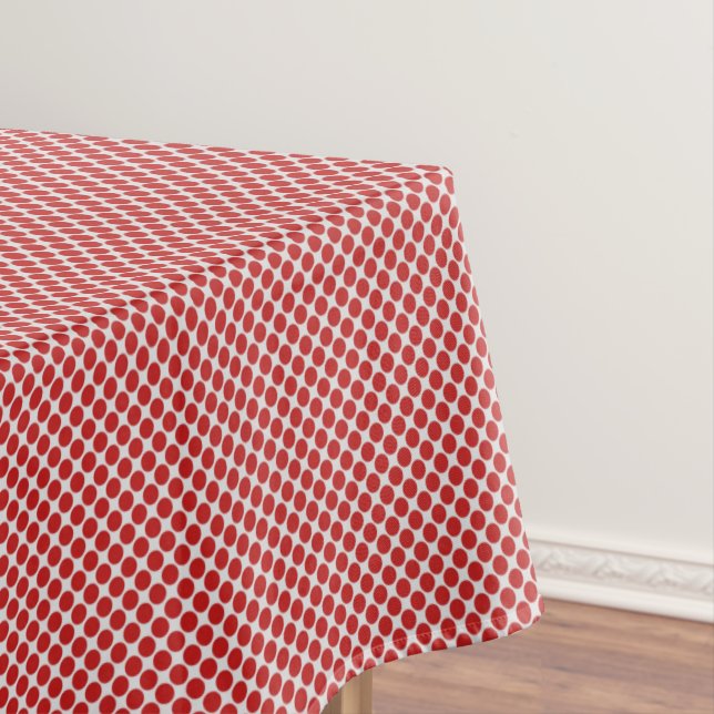 Dots Diagonal Graphic Muster Red White Tischdecke (Beispiel)
