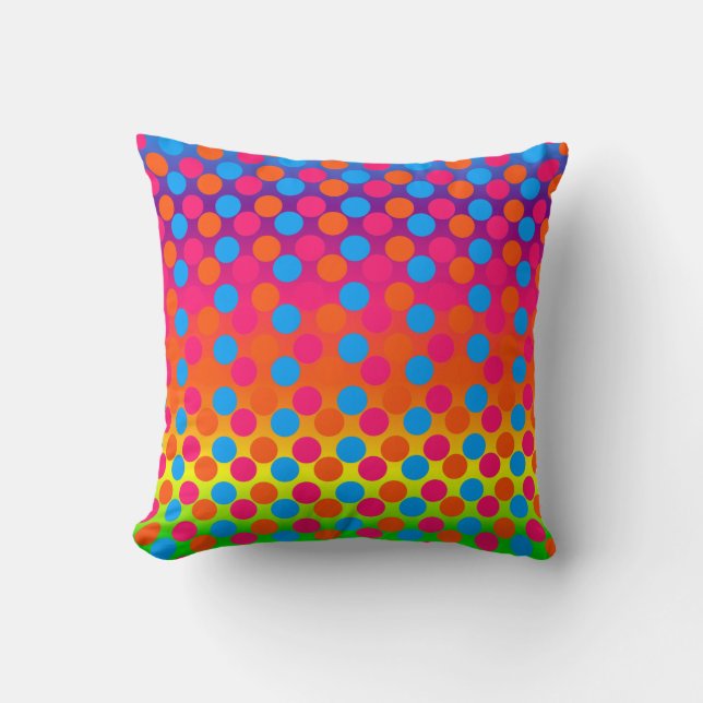Dots Gradient-Square Throw Kissen (Vorderseite)