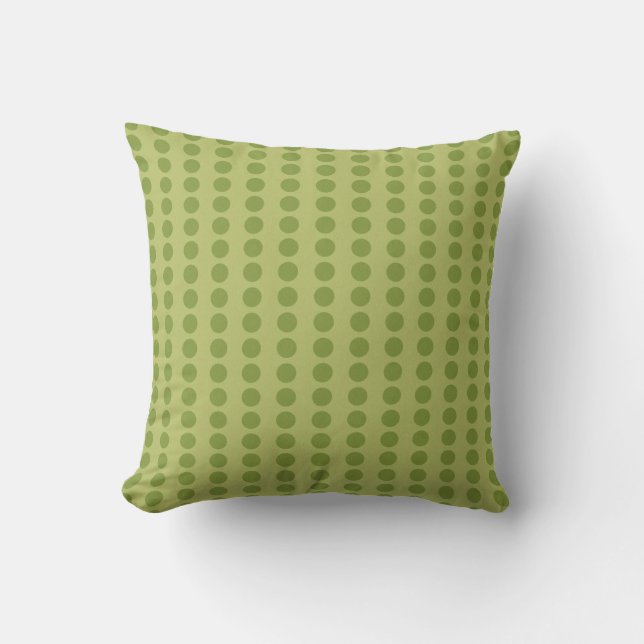 Dots Green und Chocolate American MOJO Pillow Kissen (Vorderseite)