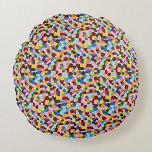Dots Gumballs Bright Lebhafter Burst der Farbe Rundes Kissen