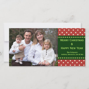 Dots Holiday Foto Card Feiertagskarte