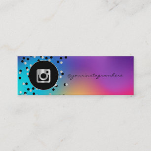 Dots, Holografisches Instagram Social Media Mini Visitenkarte