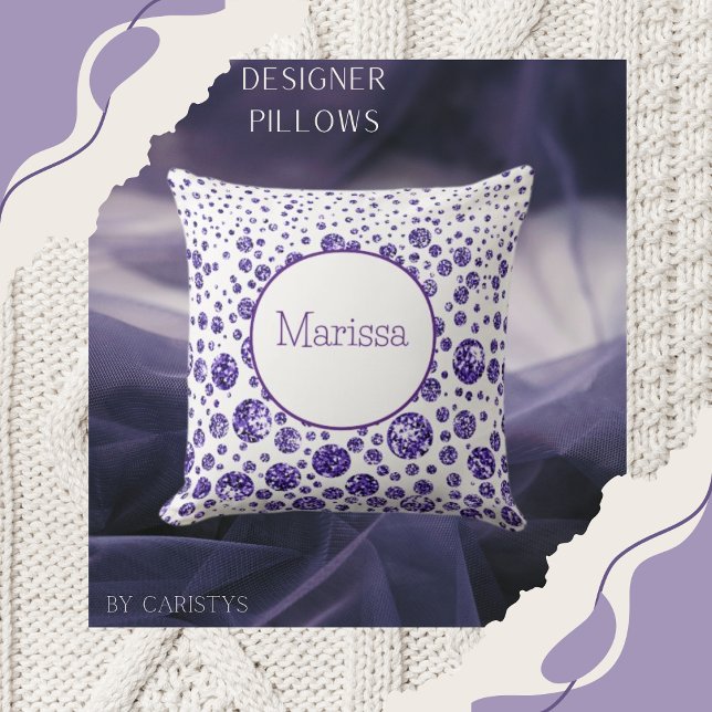 Dots Lila Personalisiertes Kissen (Von Creator hochgeladen)