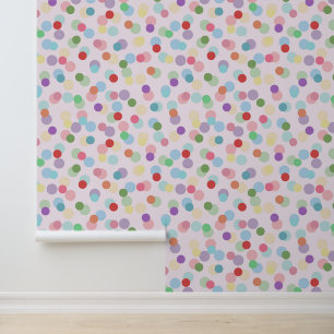 Dots Modern farbiges Muster rosa Tapete