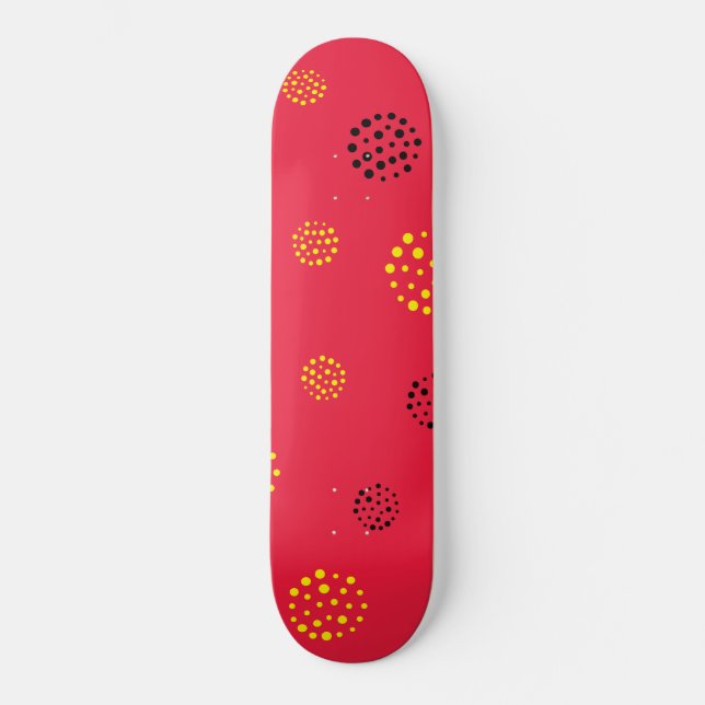 Dots-Muster 12 Skateboard (Vorderseite)