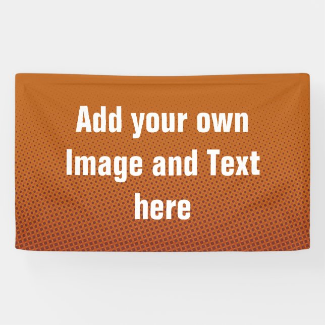 Dots Muster dunkelorange rot + Ihre Ideen Banner (Horizontal)