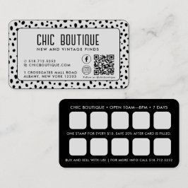 Dots-Muster QR-Code-Bonuskarte Visitenkarte