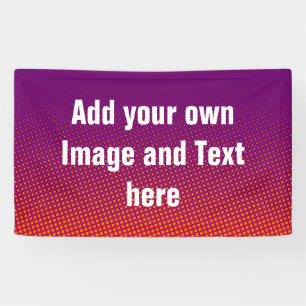 Dots Muster violett orange rot + Ihre Ideen Banner