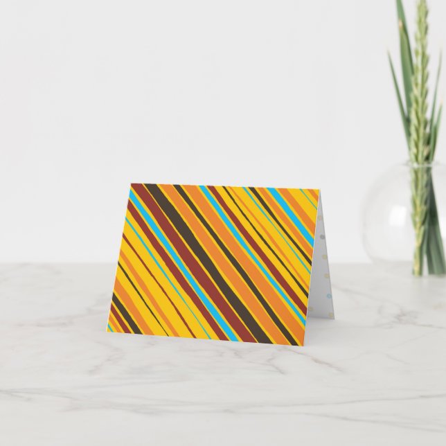 Dots 'n' Stripes Blank Notecard Dankeskarte (Vorderseite)