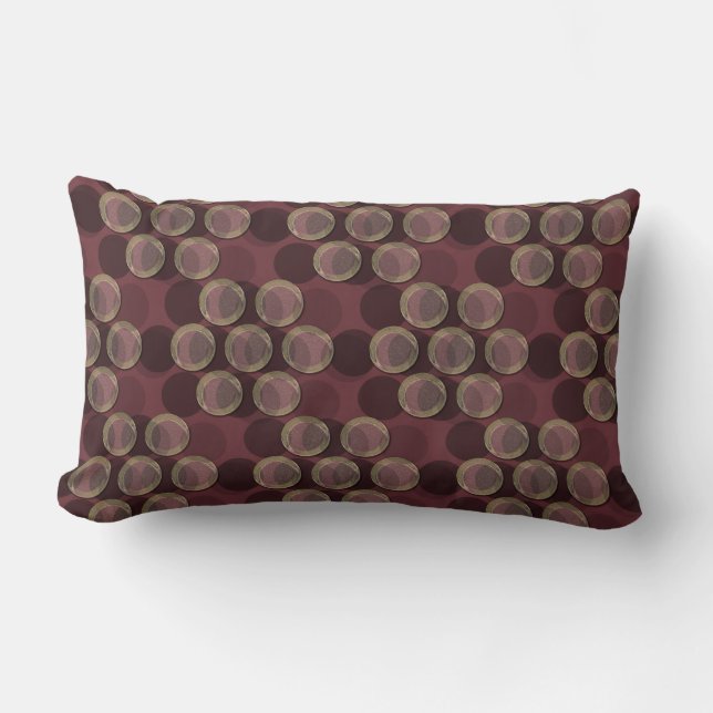 Dots No Com - Merlot (21"x13" Kissen) Lendenkissen (Vorderseite)