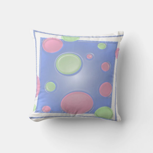 DOTS on Blue Kissen (Vorderseite)