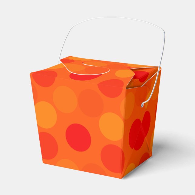 Dots Orange-Take Out Gevor Box Geschenkschachtel (Vorderseite)