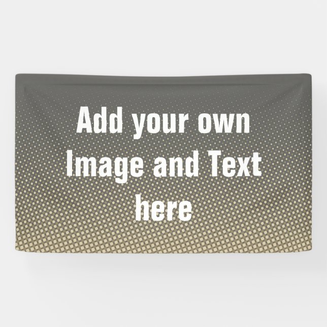 Dots Pattern grau Sand beige + Ihre Ideen Banner (Horizontal)
