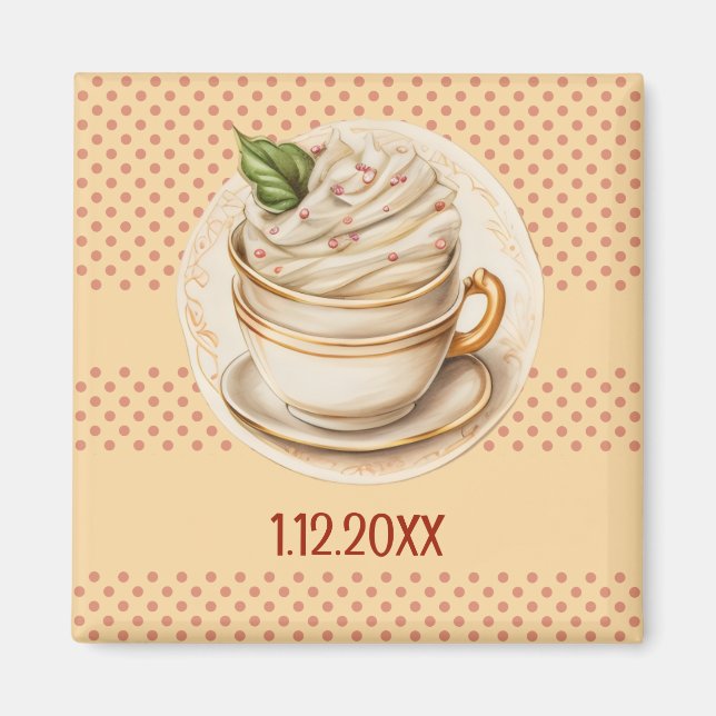 Dots Peach Magnet (Vorne)