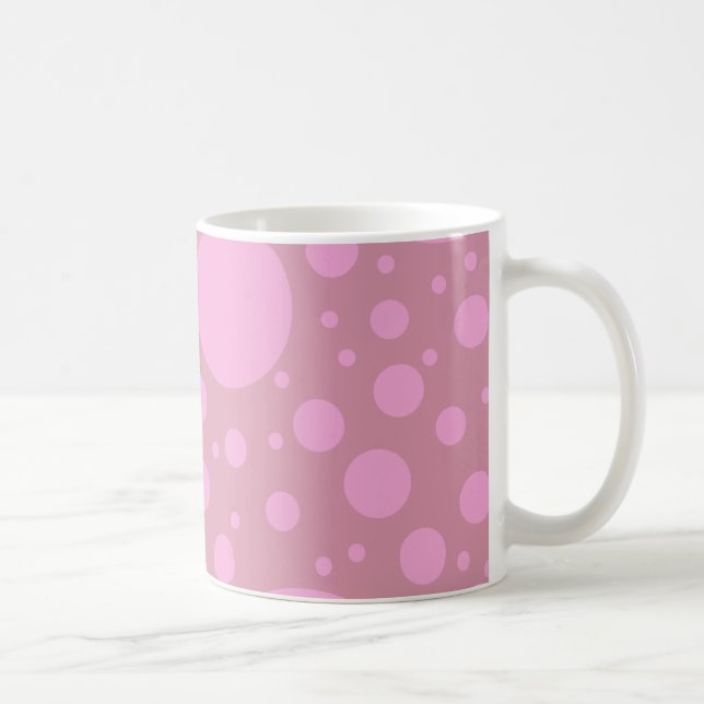 Dots Pink Blue White 325 ml Classic White Tasse (Rechts)