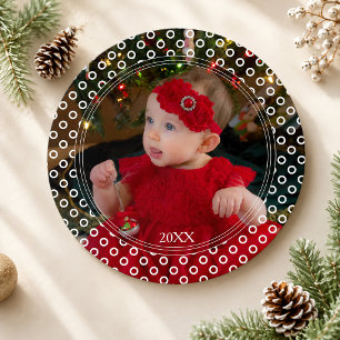 Dots Round Christmas Card Feiertagskarte