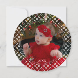 Dots Round Christmas Card Feiertagskarte