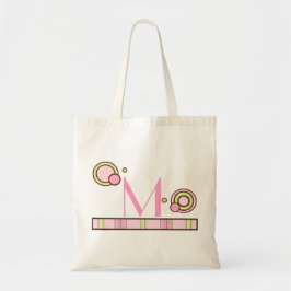 Dots & Stripes Mit Monogramm Beutel - Pinks Tragetasche